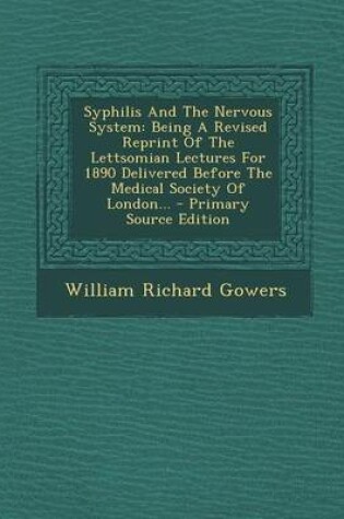 Cover of Syphilis and the Nervous System