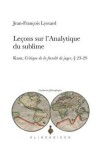 Book cover for Lecons Sur l'Analytique Du Sublime