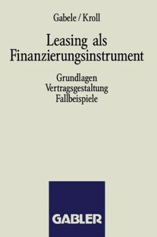 Cover of Leasing als Finanzierungsinstrument