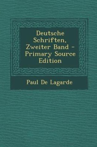 Cover of Deutsche Schriften, Zweiter Band - Primary Source Edition