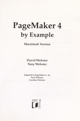 Cover of Pagemaker 4 by Example