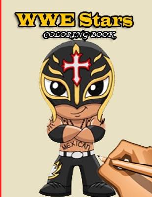 Book cover for WWE Stars Coloring Book