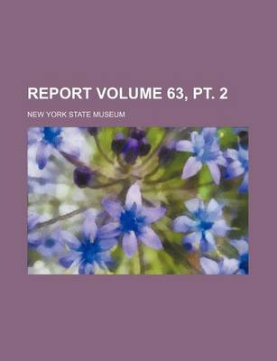 Book cover for Report Volume 63, PT. 2