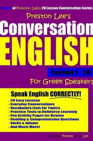 Cover of Preston Lee's Conversation English For Greek Speakers Lesson 1 - 20