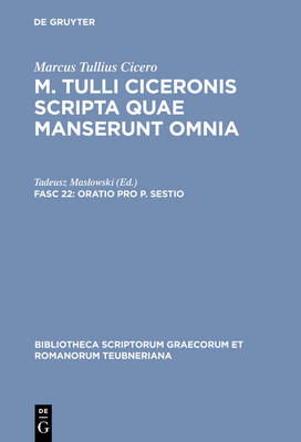 Cover of Oratio Pro P. Sestio
