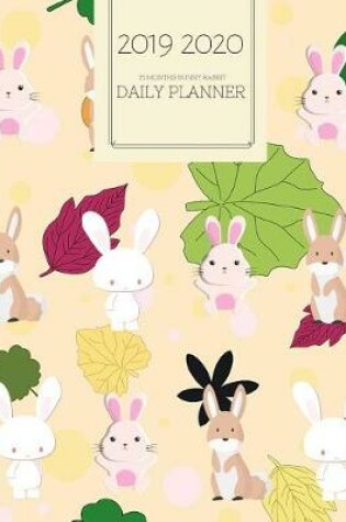 Cover of 2019 2020 15 Months Bunny Rabbit Daily Planner