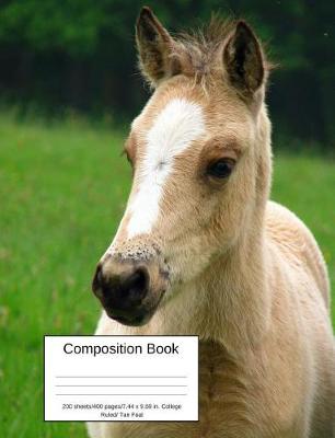 Book cover for Composition Book 200 Sheets/400 Pages/7.44 X 9.69 In. College Ruled/ Tan Foal