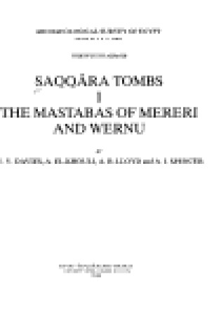 Cover of The Saqqara Tombs