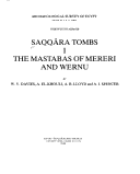 Cover of The Saqqara Tombs