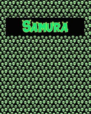 Cover of 120 Page Handwriting Practice Book with Green Alien Cover Samura