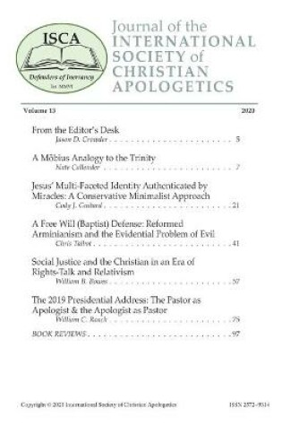 Cover of Journal of the INTERNATIONAL SOCIETY of CHRISTIAN APOLOGETICS