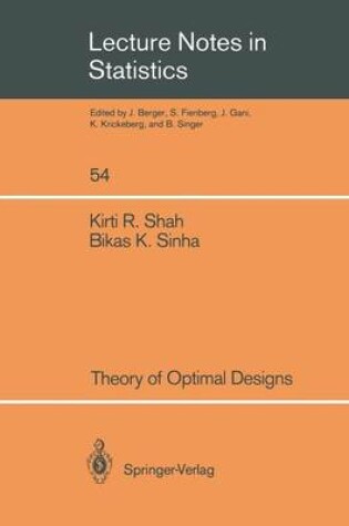 Cover of Theory of Optimal Designs