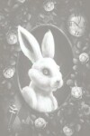 Book cover for Alice in Wonderland Pastel Modern Journal - Outwards White Rabbit (Grey)