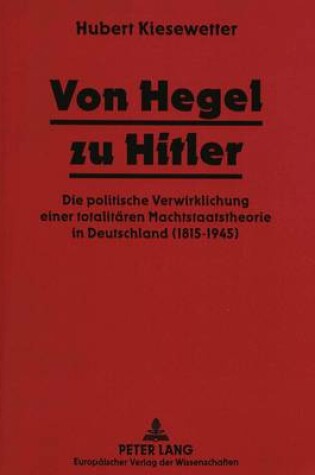 Cover of Von Hegel Zu Hitler