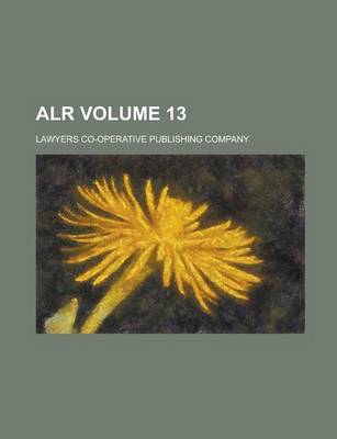 Book cover for Alr Volume 13