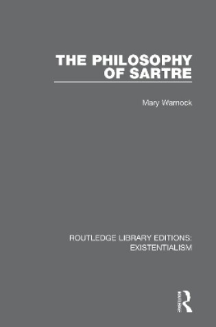 Cover of The Philosophy of Sartre