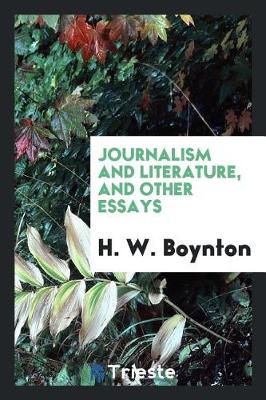 Book cover for Journalism and Literature, and Other Essays