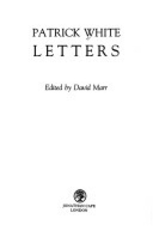 Cover of Letters of Patrick White