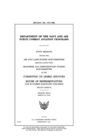 Cover of Department of the Navy and Air Force combat aviation programs