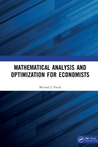 Cover of Mathematical Analysis and Optimization for Economists