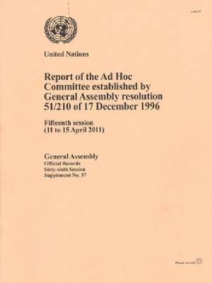 Book cover for Report of the Ad Hoc Committee Established by General Assembly Resolution