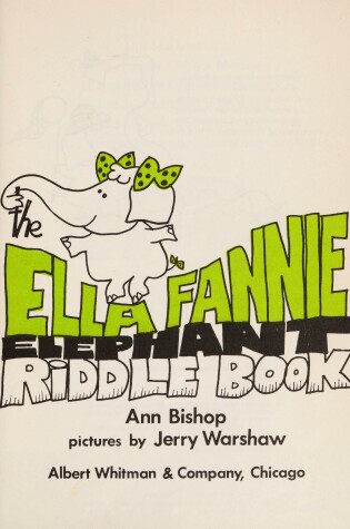 Cover of The Ella Fannie Elephant Riddle Book