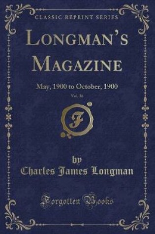 Cover of Longman's Magazine, Vol. 36