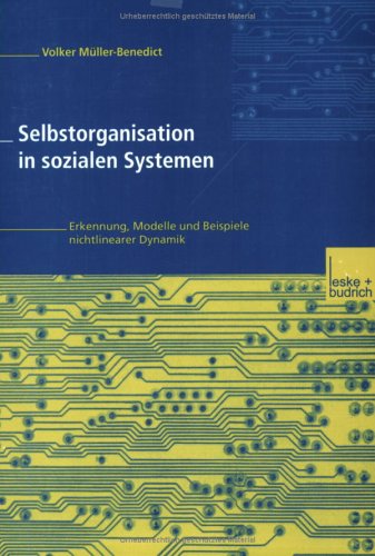 Book cover for Selbstorganisation in Sozialen Systemen