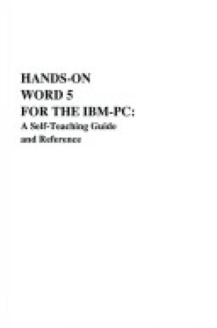 Cover of Hands-on WORD 5.0 for the I.B.M. Personal Computer