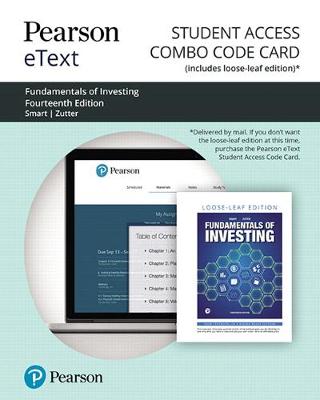 Book cover for Pearson Etext for Fundamentals of Investing -- Combo Access Card