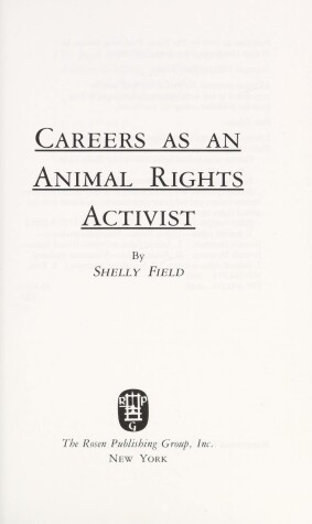 Book cover for Careers as an Animal Rights Activist