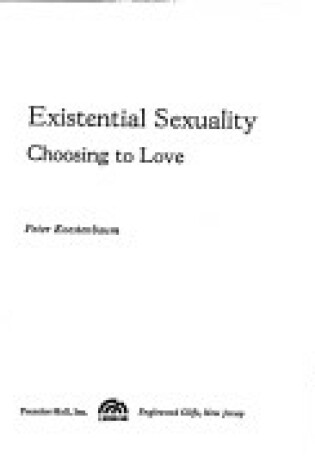 Cover of Existential Sexuality