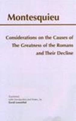 Book cover for Considerations on the Causes of the Greatness of the Romans and their Decline