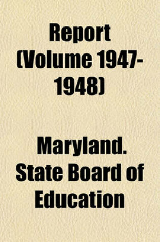 Cover of Report (Volume 1947-1948)