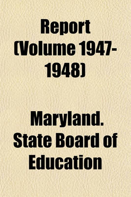 Book cover for Report (Volume 1947-1948)