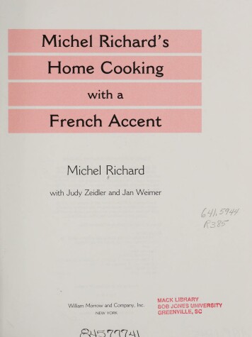 Book cover for Michel Richard's Home Cooking with a French Accent