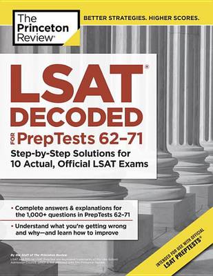 Book cover for Lsat Decoded (Preptests 62-71)