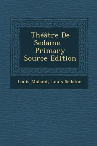 Cover of Theatre de Sedaine