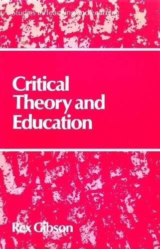 Cover of Critical Theory and Education