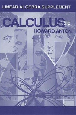 Cover of Linear Alg Supp to Accompany Calculus 5e