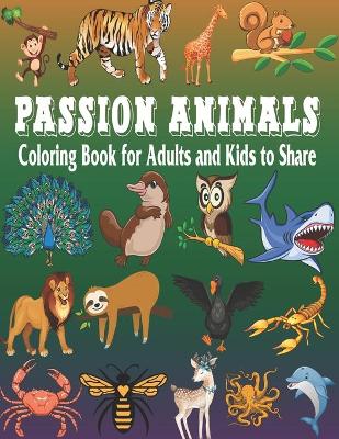 Book cover for Passion Animals coloring book