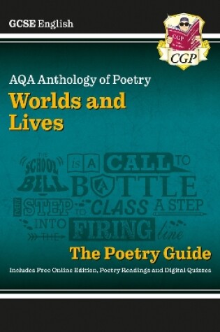 Cover of New GCSE English AQA Poetry Guide - Worlds & Lives Anthology inc. Online Edition, Audio & Quizzes
