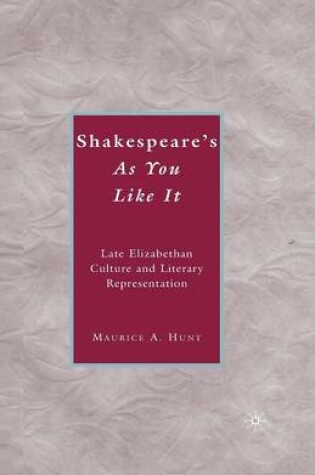 Cover of Shakespeare's As You Like It