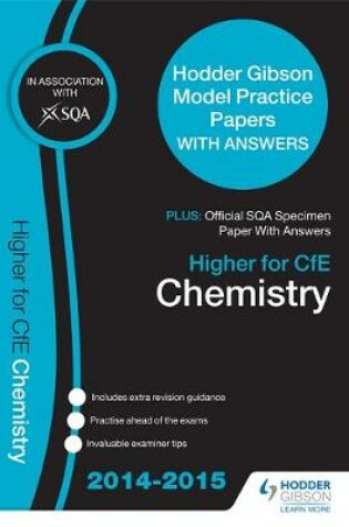 Cover of SQA Specimen Paper 2014 Higher for CfE Chemistry & Hodder Gibson Model Papers