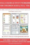 Book cover for Activity Pages for Kindergarten (A full color activity workbook for children aged 4 to 5 - Vol 1)