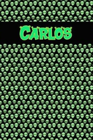 Cover of 120 Page Handwriting Practice Book with Green Alien Cover Carlos