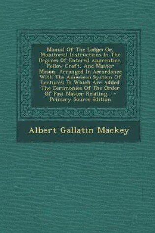 Cover of Manual of the Lodge