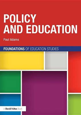 Book cover for Policy and Education