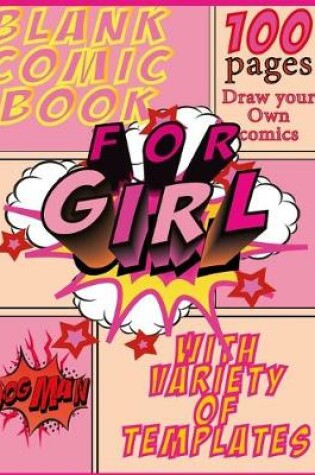 Cover of blank comic book for girl with Variety of Templates Draw your Own comics, dogman