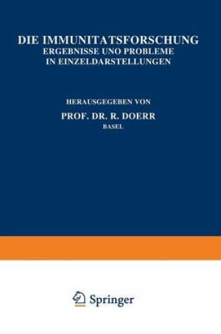 Cover of Die Immunitatsforschung